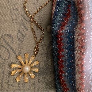 Flower with Pearl Necklace